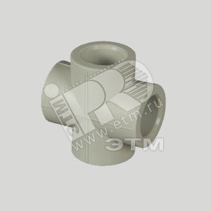 Крестовина 25 мм полипропиленовая PPR серая - FV-Plast