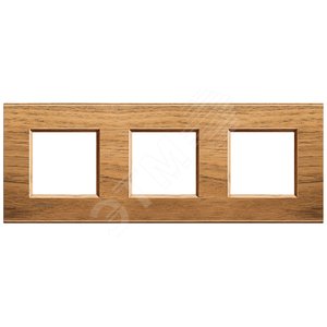 LivingLight Рамка прямоугольная 3 поста Европейский орех - Legrand