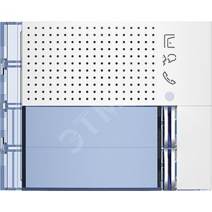 Лицевая панель звукового модуля + 2 кнопки вызова вертикально, цвет allwhite