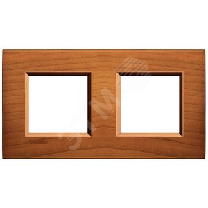 LivingLight Рамка прямоугольная 2 поста Американская вишня (LNA4802M2LCA) - BTicino