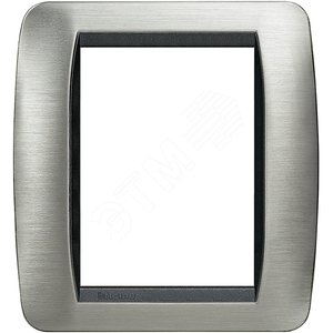 Накладка 3+3 модуля, Тертая Сталь