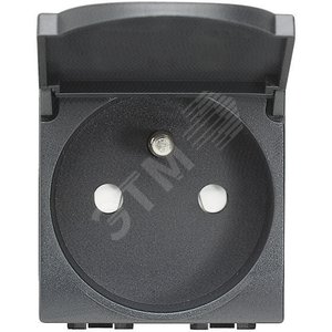 Розетка 2П + заземление 10А/16А 250В с крышкой