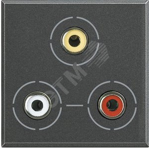 Axolute Аудио-видео разъем RCAx3 ( Тюльпан ), цвет антрацит