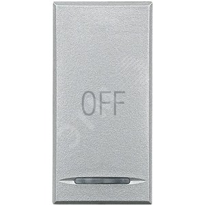 Axolute Клавиши с символами для системы автоматизации для 1 функции - 1 модуль, OFF, цвет алюминий