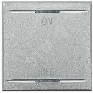 Axolute Клавиши с символами для системы автоматизации для 2 функций - 2 модуля, ON-OFF, цвет алюмини