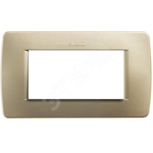 Накладка на 4 модуля, Желтый Металлик