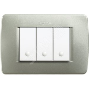 Накладка на 3 модуля Зеленый Металлик