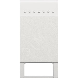 LivingLight Клавиша с 1 отверстием для вставки символа, размер 1 модуль, цвет белый - Legrand