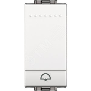 LivingLight Кнопка (NO) с символом Звонок , 1 модуль, цвет белый - Legrand