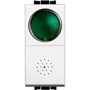 Кнопка 10А, 1P-NО + индикатор с зеленым рассеивателем - Legrand