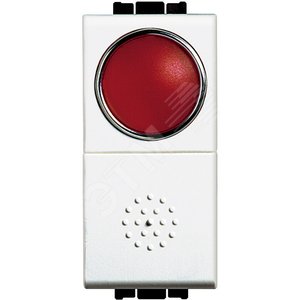 Кнопка 10А, 1P-NО + индикатор с красным рассеивателем - Legrand