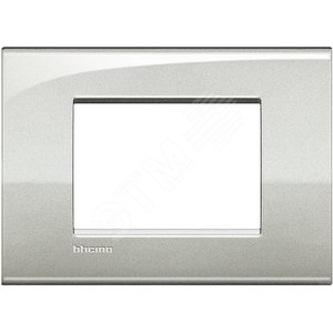 LivingLight Рамка AIR 3 поста Лунное серебро (LNC4803GL) - BTicino