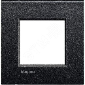 LivingLight Рамка AIR 1 пост Черная лава (LNC4802NL) - BTicino