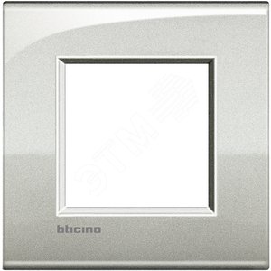 LivingLight Рамка AIR 1 пост Лунное серебро (LNC4802GL) - BTicino