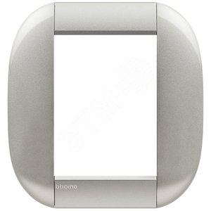 LivingLight Рамка овальная 3+3 модуля Алюминий (LNB4826TE) - BTicino