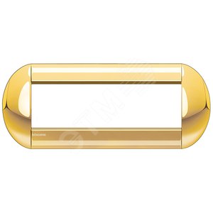 LivingLight Рамка овальная 7 постов Золото - BTicino