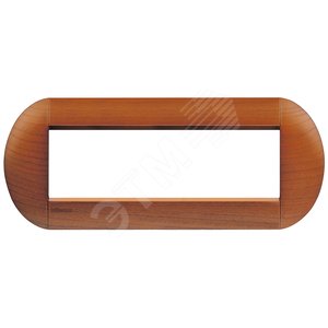 LivingLight Рамка овальная 7 постов Американская вишня (LNB4807LCA) - BTicino