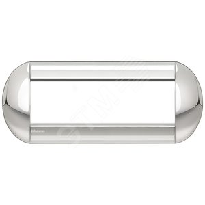 LivingLight Рамка овальная 7 постов Хром - BTicino