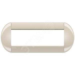 LivingLight Рамка овальная 7 постов Кремовый (LNB4807CL) - BTicino