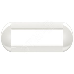 LivingLight Рамка овальная 7 постов Белый - BTicino