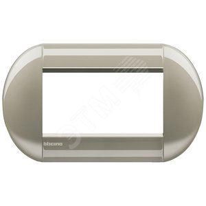 LivingLight Рамка овальная 4 поста Титан - BTicino