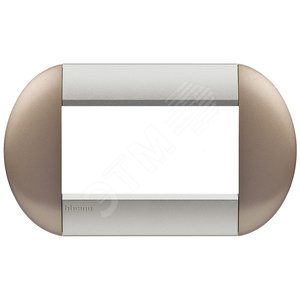 LivingLight Рамка овальная 4 поста Бронзовый (LNB4804TB) - BTicino