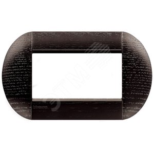 LivingLight Рамка овальная 4 поста Темный дуб (LNB4804LRW) - BTicino