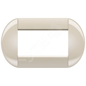LivingLight Рамка овальная 4 поста Кремовый - BTicino