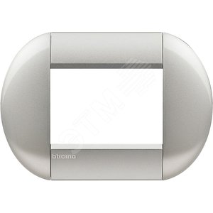 LivingLight Рамка овальная 3 поста Алюминий - BTicino