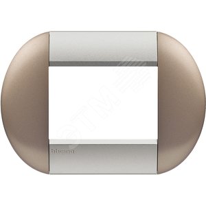 LivingLight Рамка овальная 3 поста Бронзовый - BTicino