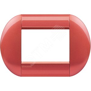 LivingLight Рамка овальная 3 поста Малина (LNB4803SS) - BTicino