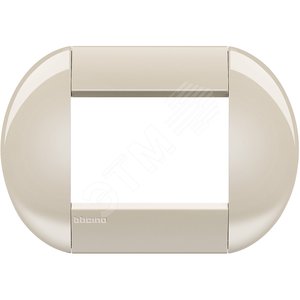LivingLight Рамка овальная 3 поста Кремовый - BTicino