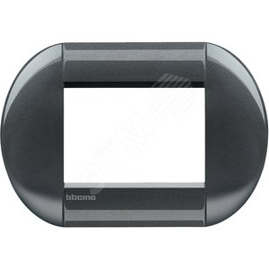 LivingLight Рамка овальная 3 поста Сталь - BTicino
