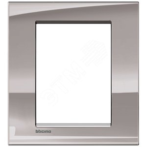 LivingLight Рамка прямоугольная 3+3 модуля Никель (LNA4826NS) - BTicino