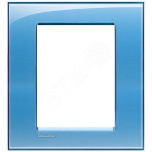 LivingLight Рамка прямоугольная, 3+3 модуля, цвет Голубой