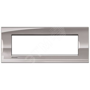 LivingLight Рамка прямоугольная 7 постов Никель (LNA4807NS) - BTicino