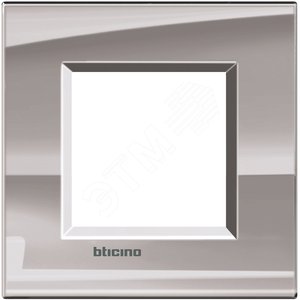 LivingLight Рамка прямоугольная 1 пост Никель - BTicino