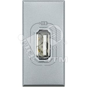 Axl Разьем для зарядки USB алюминий (HC4285C) - BTicino