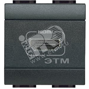 LivingLight Разъем HDMI антрацит (L4284) - BTicino