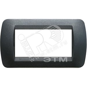 Накладка на 4 модуля, Темная Сталь