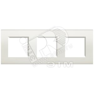 LivingLight Рамка прямоугольная 3 поста Белый (LNA4802M3BI) - Legrand