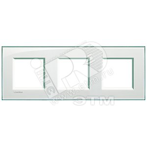 LivingLight Рамка прямоугольная 3 поста Морская вода (LNA4802M3KA) - Legrand