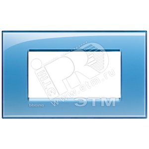 LivingLight Рамка прямоугольная 4 поста Голубой (LNA4804AD) - Legrand