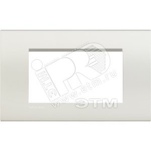 LivingLight Рамка прямоугольная 4 поста Белый (LNA4804BI) - BTicino