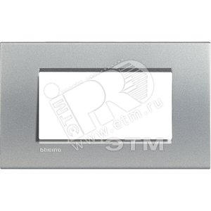LivingLight Рамка прямоугольная 4 поста Алюминий (LNA4804TE) - BTicino