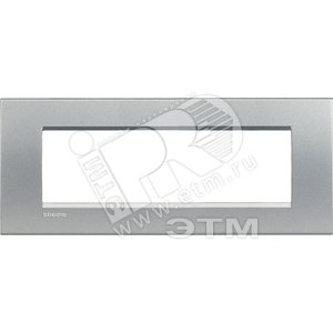 LivingLight Рамка прямоугольная 7 постов Алюминий (LNA4807TE) - BTicino