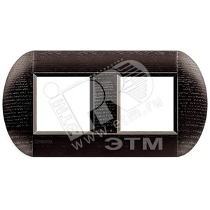 LivingLight Рамка овальная, 2 поста, цвет Темный дуб