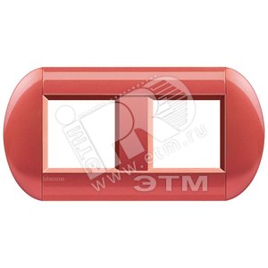 LivingLight Рамка овальная 2 поста Малина (LNB4802M2SS) - BTicino