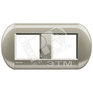 LivingLight Рамка овальная, 2 поста, цвет Титан