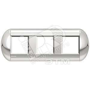 LivingLight Рамка овальная, 3 поста, цвет Хром - Legrand